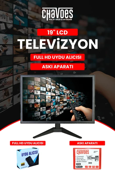 Chavoes 19" Mutfak Televizyonu-Monitör Uydu Alıcısı Askı Aparatı -49 Ekran 12v Full Hd -Mutfak-Karavan-Tekne ürün görseli 1