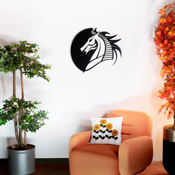 Güçlü Mustang Atı Metal Duvar Tablosu ürün görseli 1