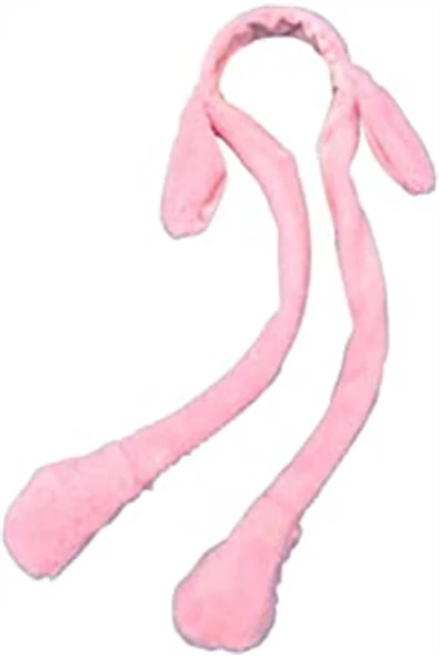 C&On Design Hareketli Oynar Tavşan Kulaklı Pembe Peluş Taç ürün görseli 1