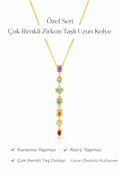 C&On Design Çelik Y Kolye Taşlı Kararmaz Suya Dayanıklı ürün görseli 1