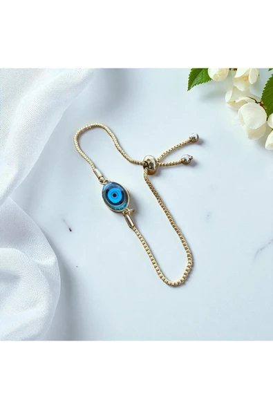 C&On Design ?Nazar Boncuklu Altın Renk Kadın Bileklik? ürün görseli 1