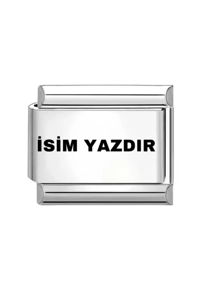 C&On Design Kişiye Özel isim Yazılı italyan Charm Çelik hediyelik sevgiliye hediye ürün görseli 1