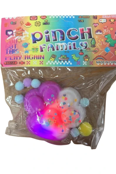 C&On Design Işıklı Pullu Kedi Patisi Squishy - Sukuşi Moj Moj Taba Moj Squishy ürün görseli 1