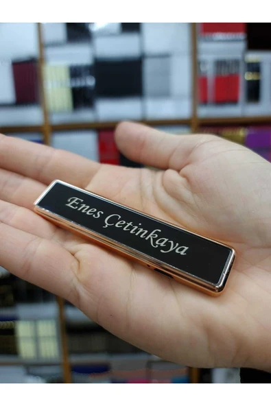 C&On Design Kişiye Özel Isim Baskılı Çakmak Kızaklı Alevsiz Usb Şarjlı Çakmak Gly- 200 Usb Çakmak ürün görseli 1