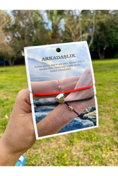 C&On Design Mıknatıslı Bileklik - Arkadaşlık ve Aşk Bilekliği - Birleştirildiğinde Kalp Oluşturan İkili Set ürün görseli 1