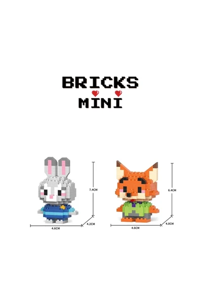 C&On Design Judy Ve Nick İkili Set Bricks Mini Yapı Oyuncak - Resim 2