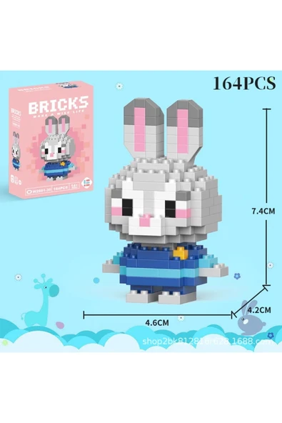 C&On Design Judy tavşan çocuk eğitici süsleme yapı taşları?164PCS? ürün görseli 1