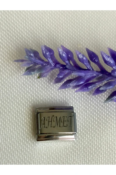 C&On Design Kişiye Özel Lazer Yazılı İtalyan Çelik Charm - Tekli Parça ürün görseli 1