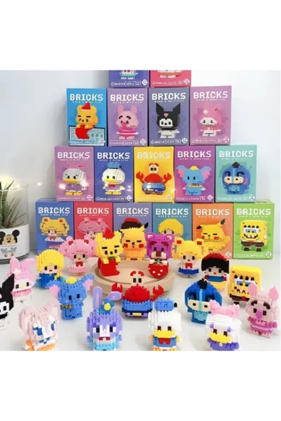 C&On Design Bricks Nick Fox Tilki Yap Boz 3d Puzzle Mini Lego - Resim 3