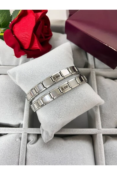 C&On Design Baş Harfi Çift Bilekliği İtalyan Charm Sevgili bilekliği 14 şubat sevgililer günü Hediyesi ürün görseli 1