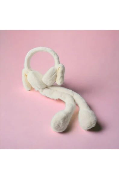 C&On Design Peluş Hareketli Oynar Kulaklı (Sesli) Çocuk Kulak Isıtıcı Koruyucu Tavşan Kulaklık ürün görseli 1