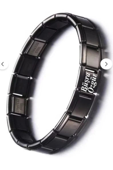 C&On Design Kişiye Özel Charm Bileklik - Yazılı Charm - Lazer Kazımalı - Hediye Kutulu - Kadın & Erkek ürün görseli 1