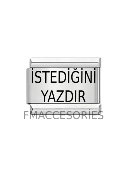 C&On Design İtalyan Çelik Isim Charm Sadece Charmdır Bileklik Dahil Değildir ürün görseli 1