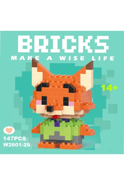 C&On Design Zootropolis Nick Wilde Bricks Blok Seti - Resim 3