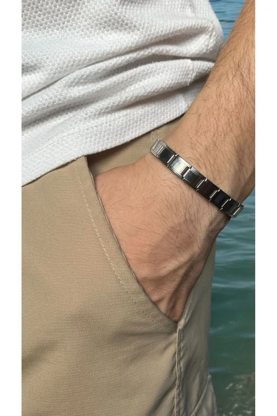 C&On Design Unisex, Gümüş İtalyan Charm Çelik Bileklik (316L) (ÖZEL NOTLU) ürün görseli 1