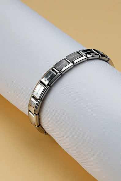C&On Design Çelik Charm Bileklik Kişiye Özel Isim Yazılı Charm Bileklik Nomination Yazılı ürün görseli 1