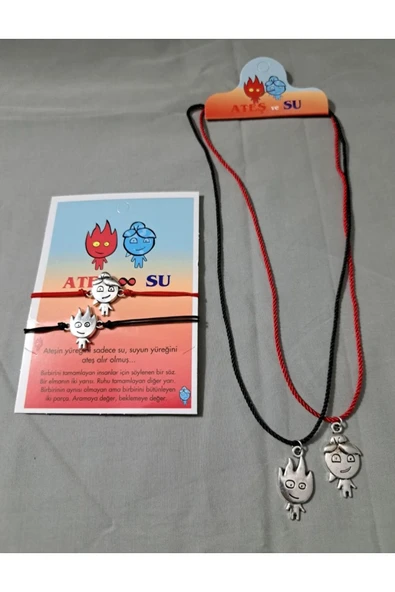 C&On Design Ateş ve Su Kolye Bileklik Takım 4'lü Set ürün görseli 1