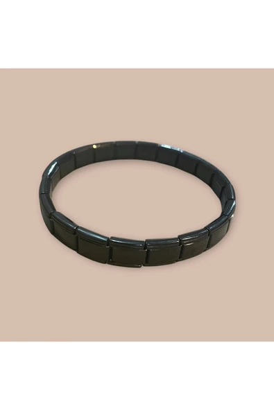 C&On Design WİSTERİA JEWELRY İtalyan Charm  Siyah Renk Çelik Bileklik 316l ürün görseli 1