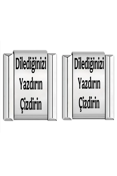 C&On Design Dilediğini Yazdır Çizdir İtalyan Çİft Charm ürün görseli 1