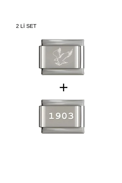 C&On Design İtalyan Charm Çelik Bileklik Charmları 3 lü set 9 mm ürün görseli 1