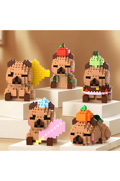 C&On Design Rastgele Model Kapibara Bricks – Mini Yapı Blokları Koleksiyonluk Set (203-208 Parça) ürün görseli 1
