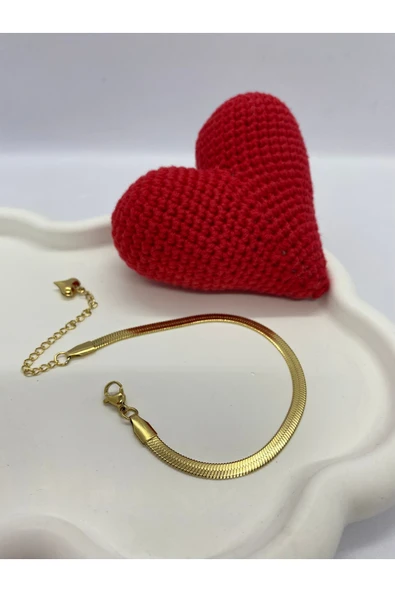 C&On Design LUCKY B&E İTALYAN ZİNCİR SADE BİLEKLİK GOLD ürün görseli 1