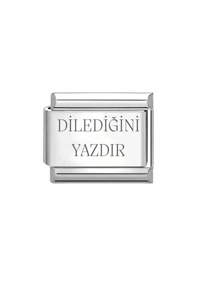 C&On Design Kişiselleştirilebilir Dilediğini Yazdır Çelik Italyan Charm 1 Adet ürün görseli 1