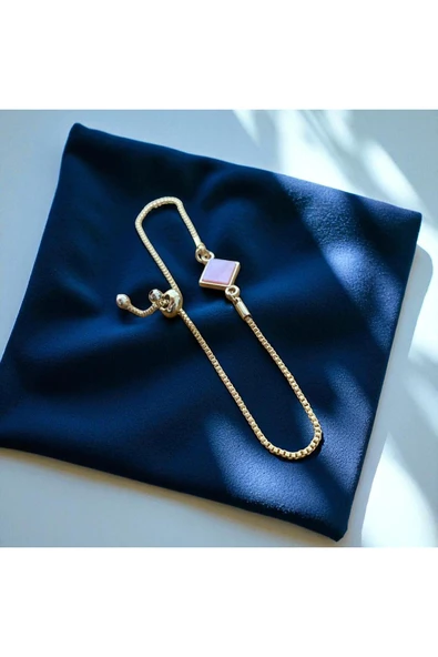 C&On Design ✨ Mor Işıltı Dörtgen Taşlı Bileklik – Şıklığın Modern Dokunuşu ✨ ürün görseli 1