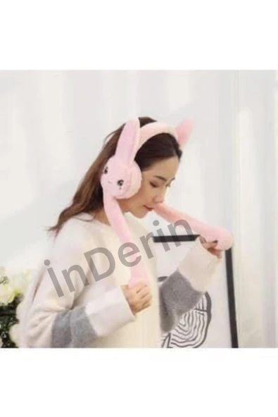 C&On Design Oynar Kulaklı Peluş Kışlık Sesli Tavşan Pembe Kulaklık Ithal ürün görseli 1