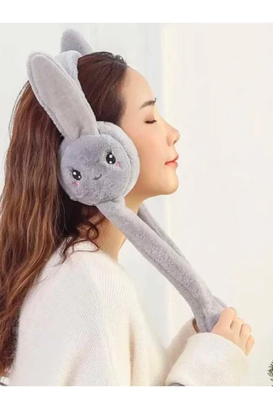C&On Design Kulakları Kalkan Hareketli Tavşan Kulaklık Peluş aksesuar ürün görseli 1
