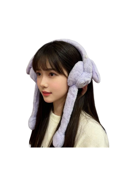 C&On Design Kulakları Hareket Eden Sesli Peluş Kuromi Peluş Kulaklık Taç ürün görseli 1