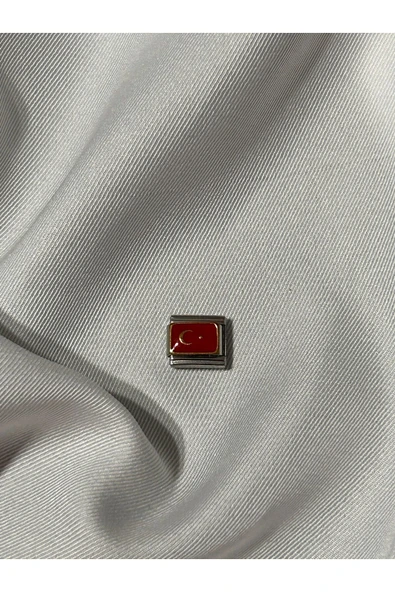 C&On Design Paslanmaz Çelik Türk Bayrağı Charm ürün görseli 1