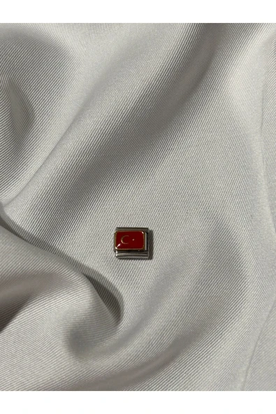 C&On Design Paslanmaz Çelik Türk Bayrağı Charm - Resim 2