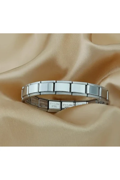 C&On Design Çelik Charm Bileklik İtalyan Gümüş ürün görseli 1