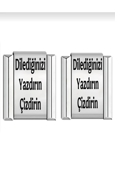 C&On Design İtalyan Çelik Charm 2 Adet Istediğinizi Yazdırın (2 ADET) Satıcıya Sor Kısmından Bizlere Iletin ürün görseli 1