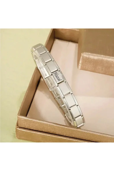 C&On Design Çelik Charm Bileklik Kişiye Özel Isim Yazılı Charm Bileklik ürün görseli 1