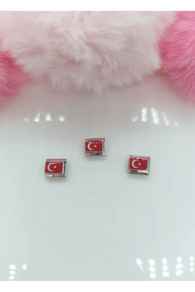 C&On Design Türk Bayrağı İtalyan Bileklik Charm ürün görseli 1