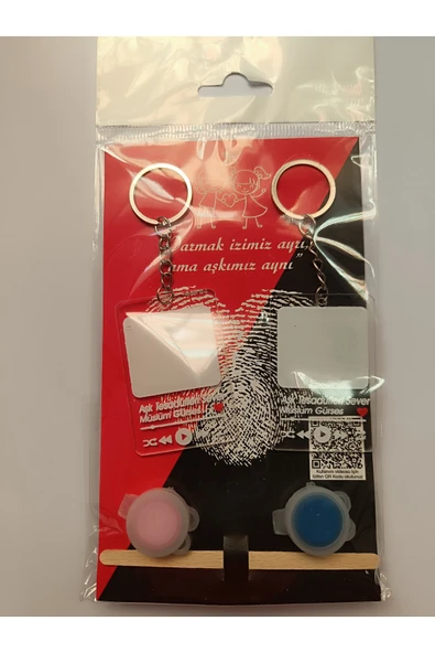 C&On Design Parmak izi anahtarlık çanta aksesuarı Çiftlere özel ürün görseli 1