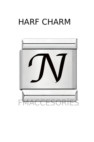 C&On Design İtalyan Bileklik Charmı N harfli Figürlü 1 CM 9 MM Fmaccesories ürün görseli 1