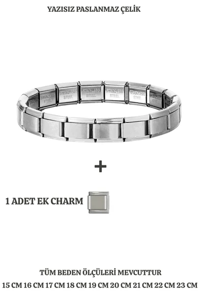 C&On Design Paslanmaz Çelik Charm Bileklik Italyan Stili Takı ürün görseli 1