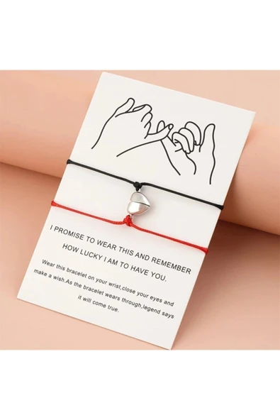 C&On Design 2 Adet Sevgili Arkadaşlık Best Frends Kalp Mıknatıslı Bileklik ürün görseli 1