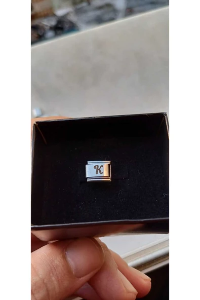 C&On Design İtalyan Bileklik Charmı K harfli Figürlü 1 CM 9 MM Fmaccesories ürün görseli 1