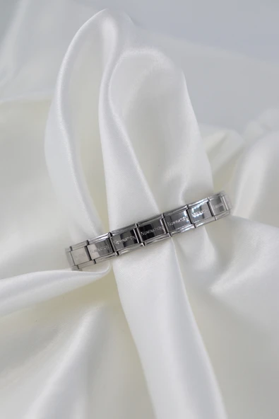 C&On Design Nomination İtalyan Yazılı Bileklik (Çelik Silver) ürün görseli 1
