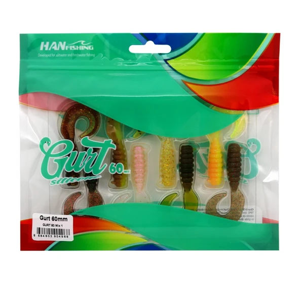 Hanfish Gurt 6cm LRF Silikon Yem Karışık Renk Paketi - Mix 1 ürün görseli 1