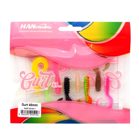Hanfish Gurt 4.5cm LRF Silikon Yem Karışık Renk Paketi - Mix 1 ürün görseli 1