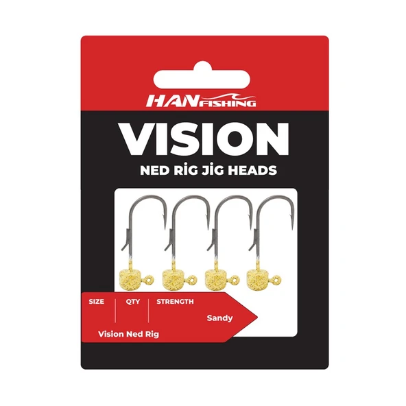 Hanfish Vision Ned Rig Sandy Jighead - Resim 2