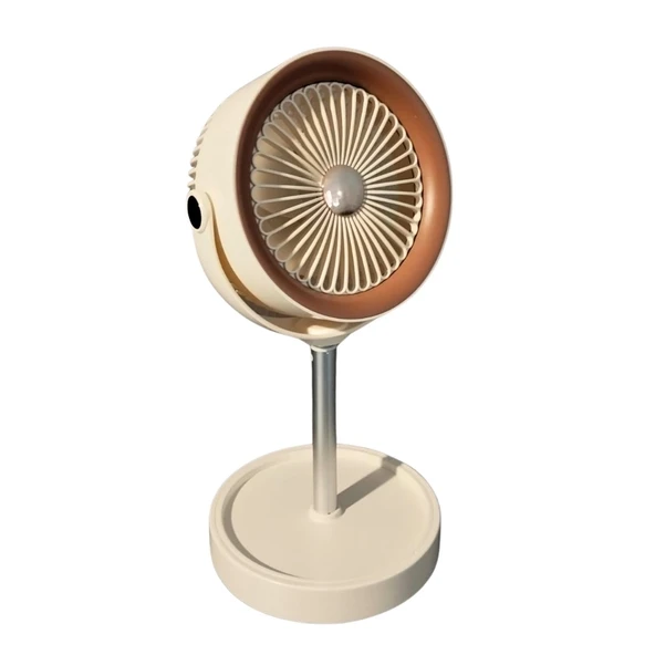 bigmate Krem Masa Tipi Midi Fan – Taşınabilir Şarjlı Kademeli Hız ve Yükseklik Ayarı YS2298A ürün görseli 1