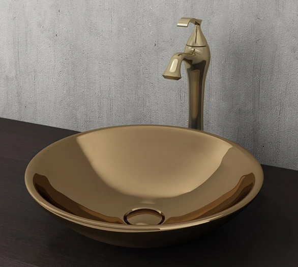 Bocchi Venezia Çanak Lavabo Parlak Altın 40 cm 1120-402-0125 ürün görseli 1