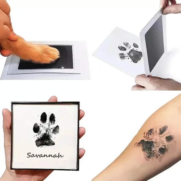 Kedi Köpek Pati İzi Fotoğraf Çerçevesi Seti ürün görseli 1