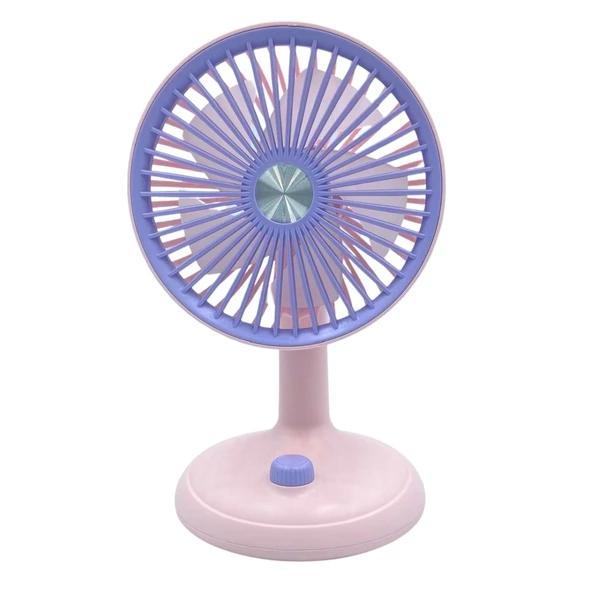 bigmate Mini Masa Fanı Taşınabilir Serinletici Şarjlı Pembe Vantilatör 3 Kademeli Hız Ayarı YM88160 ürün görseli 1
